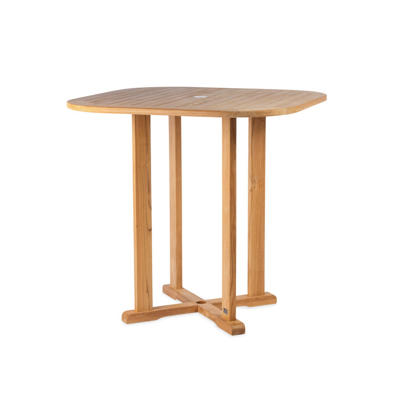 Essential Outdoor Square Teak Bar Table