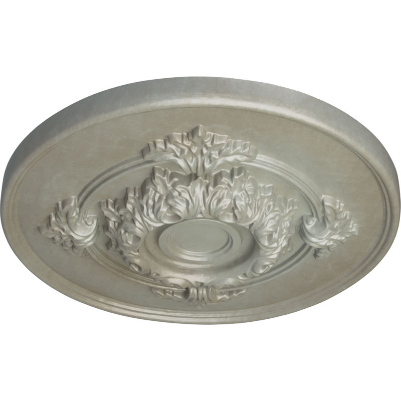 Médaillon de plafond Endurathane Salem, P 13 1/4 po x P 7 1/8 po x P 7/8 po (convient aux auvents jusqu'à 7 1/8 po), fini givré peint à la main