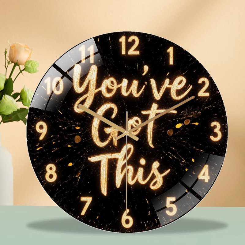 Horloge murale en verre 12 po