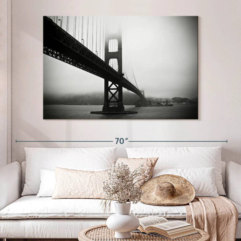 Nicci Smoggy Golden Gate Bridge, H 34 po x l 51 po