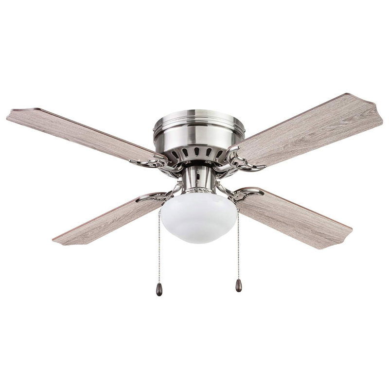  Indoor Ceiling Fan with Quiet, Reversible Motor, 42", Brushed Nickel