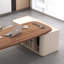 Bureaux rectangulaires en bois manufacturé brun-1417308486-1417308480