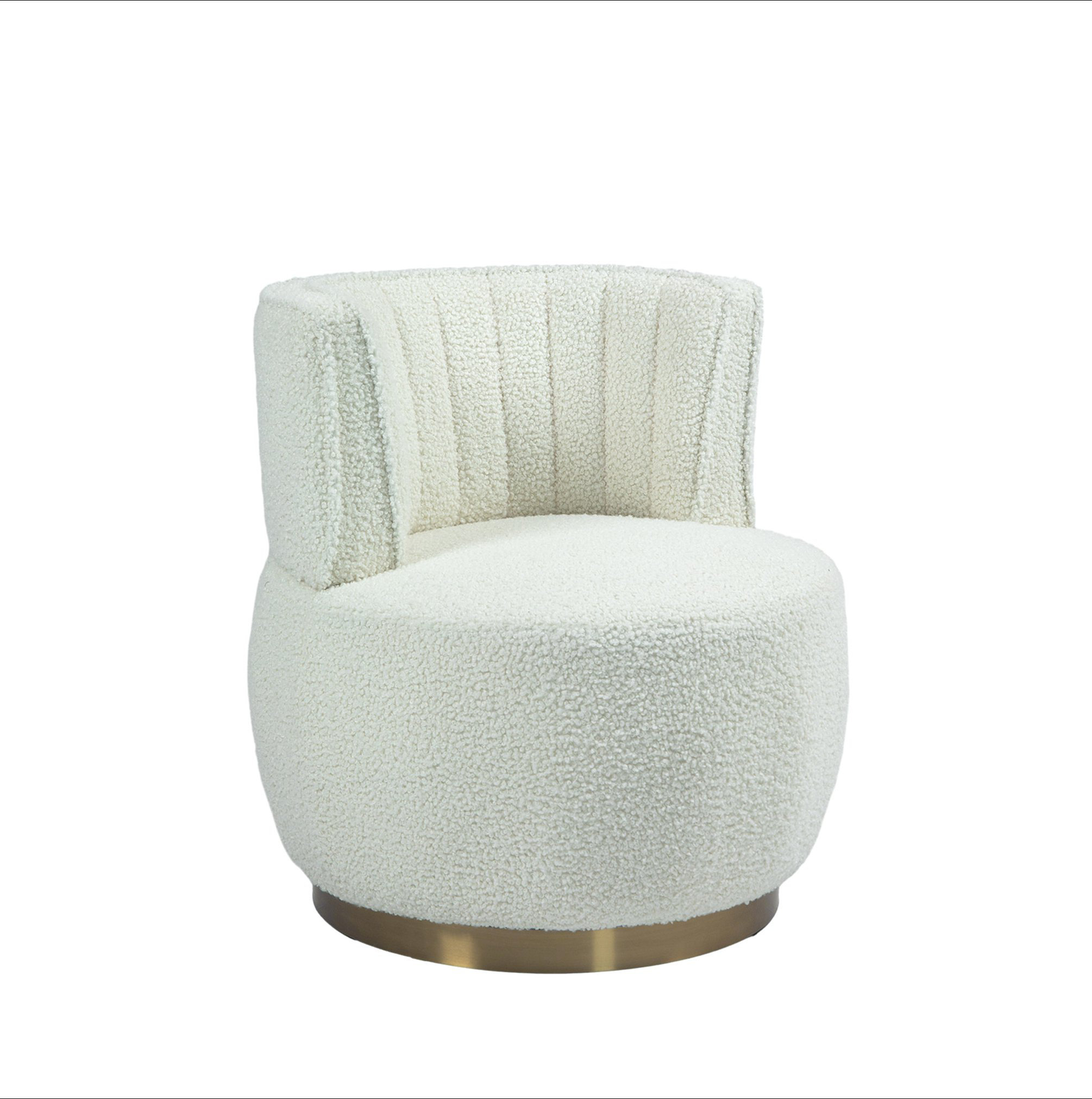 Dakota Fields 360 Degree Swivel Cuddle Barrel Accent Sofa Chairs, Round ...