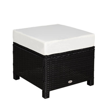 Pettibone Polyethylene (PE) Wicker Outdoor Ottoman