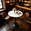 Round Marble Top Metal Base Dining Table-812122793