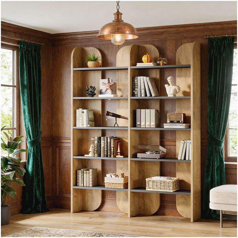 Tablettes modernes, bibliothèque spacieuse, bibliothèque à 5 niveaux