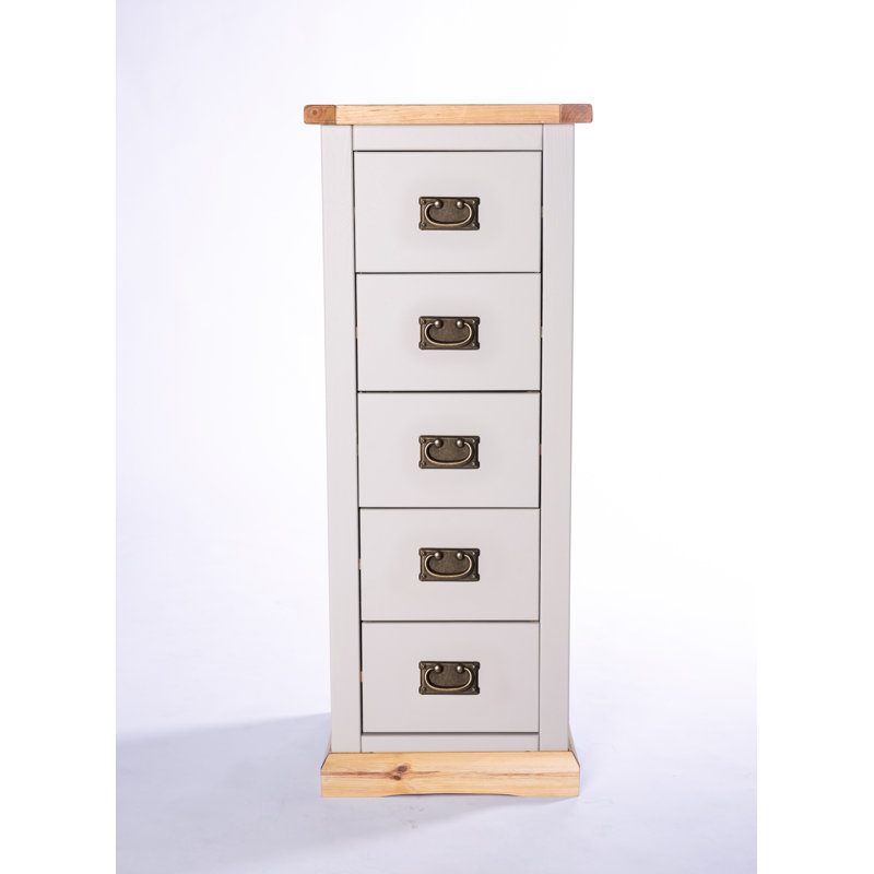 Escalante 45cm W 5 - Drawer Chest of Drawers, Grey/Wood
