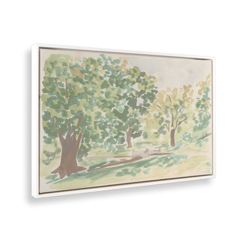 Reproduction d'art sur toile, H 18 po x l 12 po, Cadre flottant sans passe-partout, Blanc