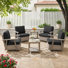 Fauteuil de patio 6 pièces 6 pièces