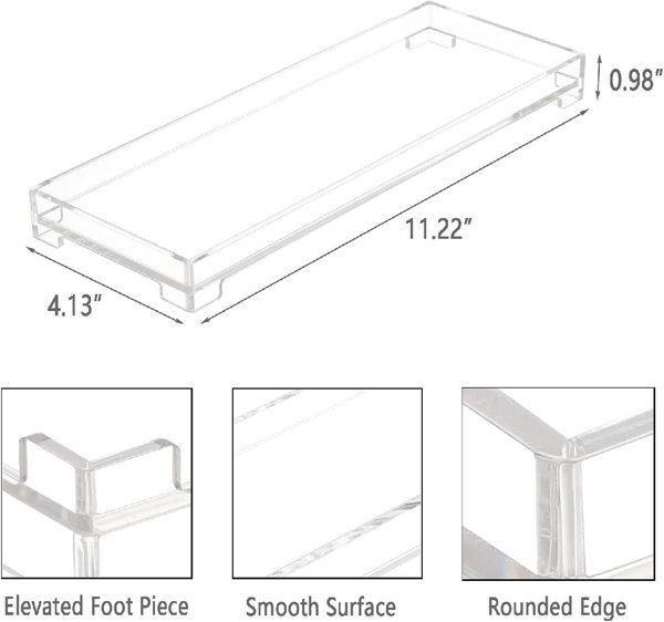 Rebrilliant Jonahel Acrylic Bathroom Accessory Tray