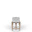 Distinctive Sand Colored Bench, Upholstered Seat, Triad Bases, Unique Design Bench For Seating Area, Bases
