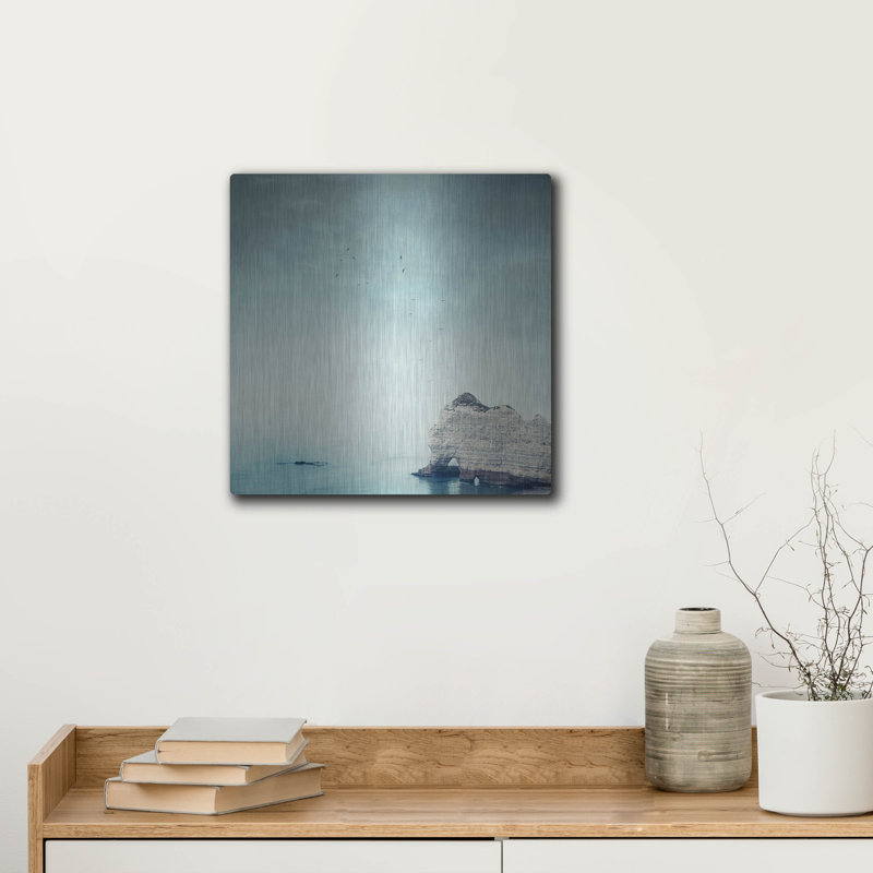 Art mural en métal Beachcrest Home ™ «Falaise Damont» par Dirk Wustenhagen, H 12 po x l 12 po