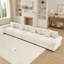 Canapé d'angle modulaire Cloud surdimensionné de 432 cm (170 pouces), velours côtelé de qualité supérieure, accoudoirs extra-épais, coussins à haute résilience, 12 coussins décoratifs, design ergonomique, montage facile, couleur crème-1535994104