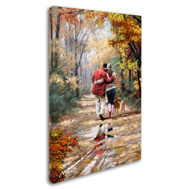 «Couple Walking» par The Macneil Studio, reproduction sur toile, H 32 po x l 22 po x P 2 po