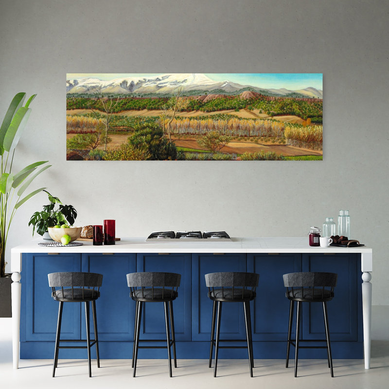 Paysage de campagne champêtre, H 20 po x l 60 po
