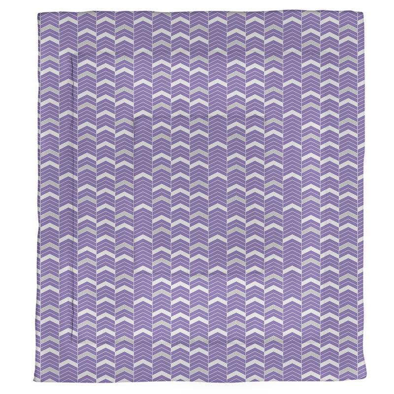 Édredon réversible en microfibre Rhonda Cheval, Édredon grand, Mauve / Gris