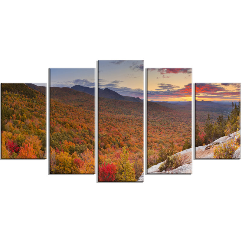 «Endless Forêts in Fall Panorama», reproduction de photo à multiples images sur toile