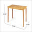 Table de bar d'extérieur rectangulaire en bois d'acacia minimaliste - durable, résistante aux intempéries et élégante pour le patio ou le jardin