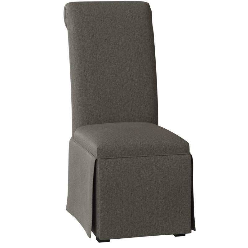 Susanna 20.25'' H Upholstered Side Chair, Black Satin, Taupe