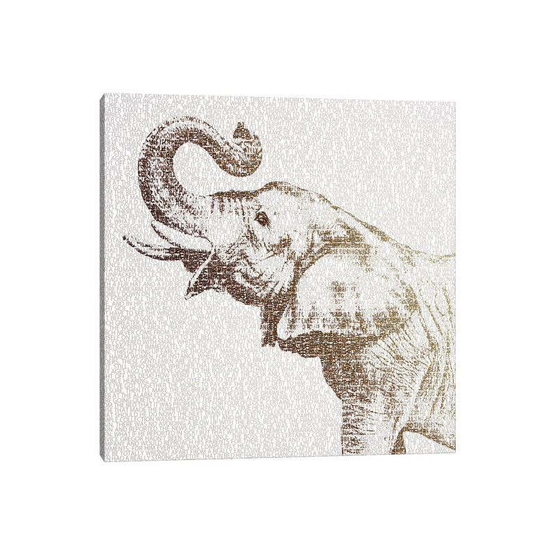 The Intellectual Elephant by Paula Belle Flores - Wrapped Canvas Print, 30.48cm H x 30.48cm W x 1.905cm D