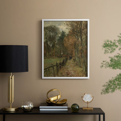 «Vintage Landscape CXI», reproduction encadrée - bois massif