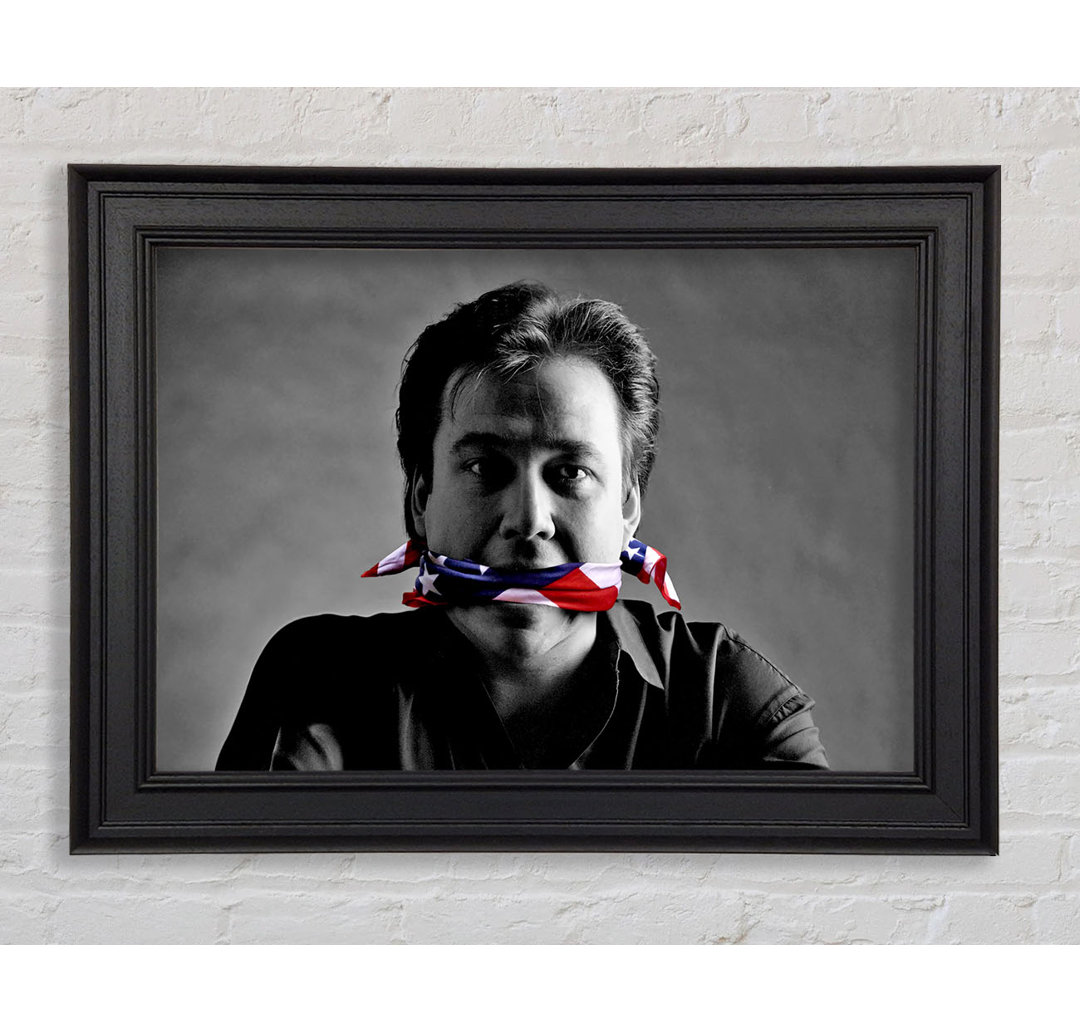 Bill Hicks Flag Gag Gerahmter Druck