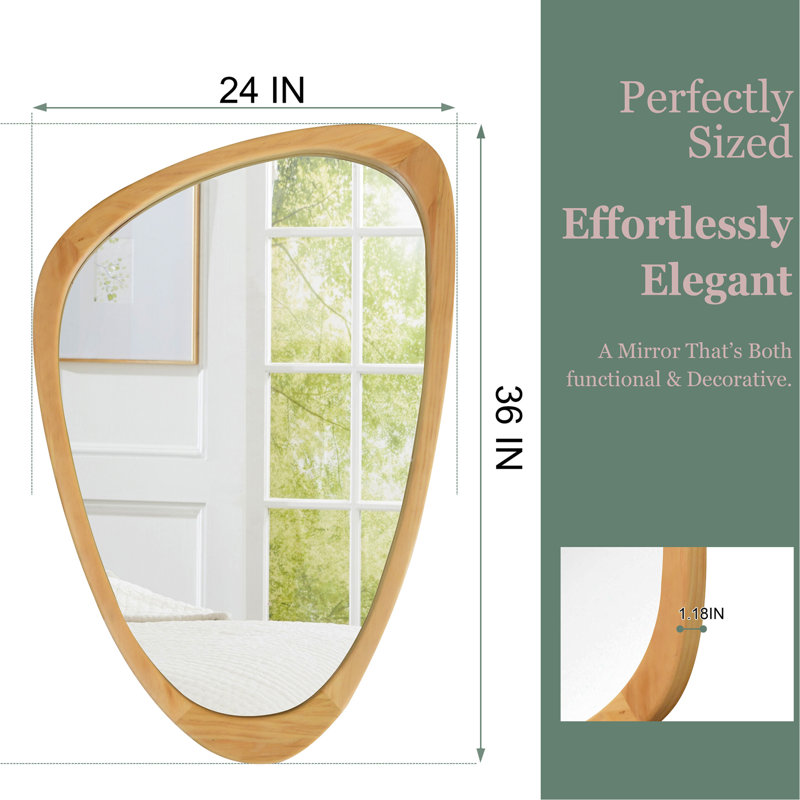 Miroir décoratif Oak Color 24 "x 36"