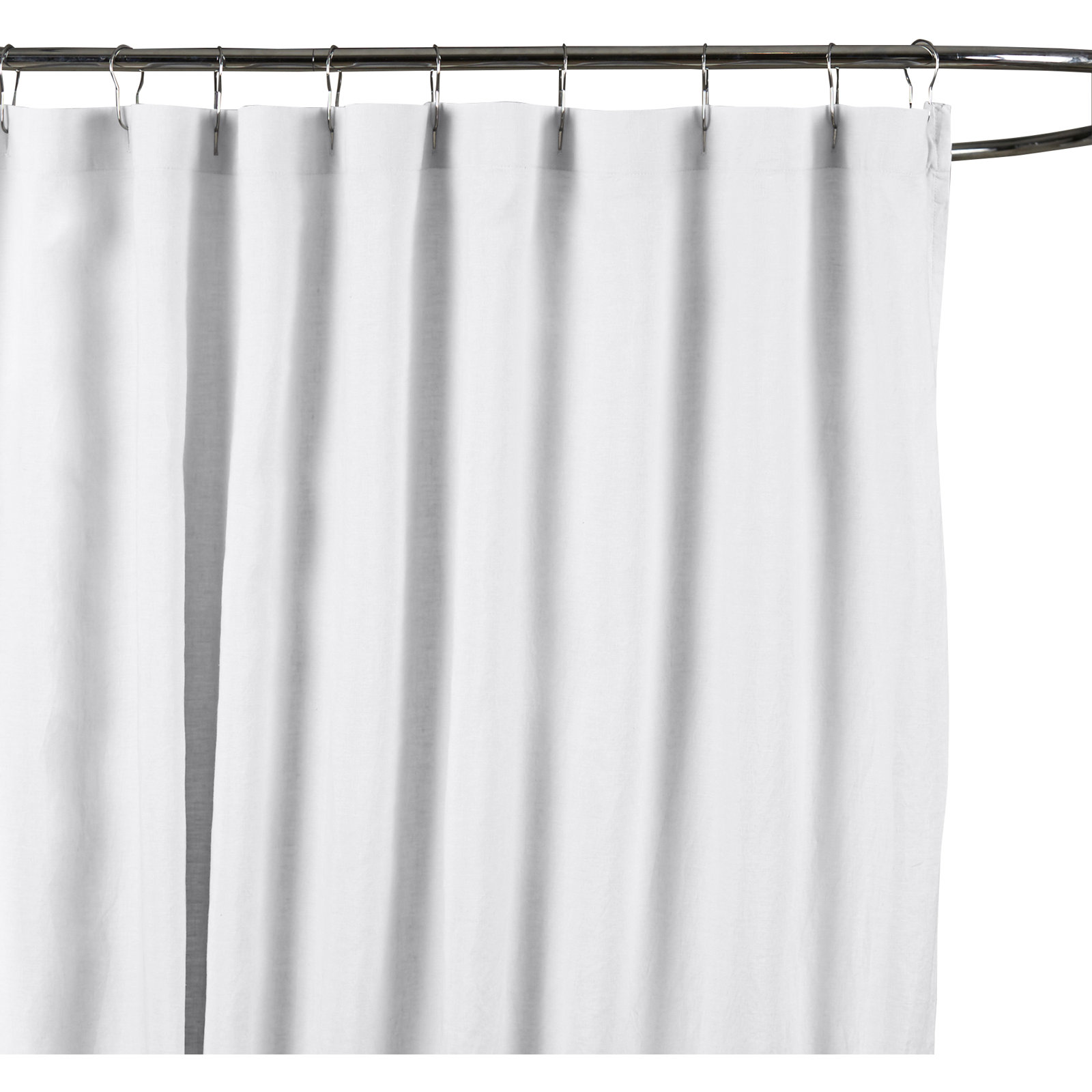 Kendo Linen Shower Curtain, Eggshell White