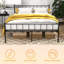 Structure de lit, tête et pied de lit, structure stable, rangement sous le lit, aucun sommier nécessaire-1695464105