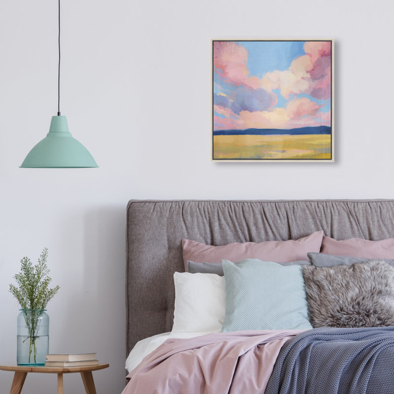 Blushing Sky Print by Oliver Gal, 17" H x 17" W, Silver Floater Frame