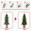 Arbre de Noël illuminé 4 pi avec base scintillante - 100 lumières DEL multicolores, baies et pommes de pin