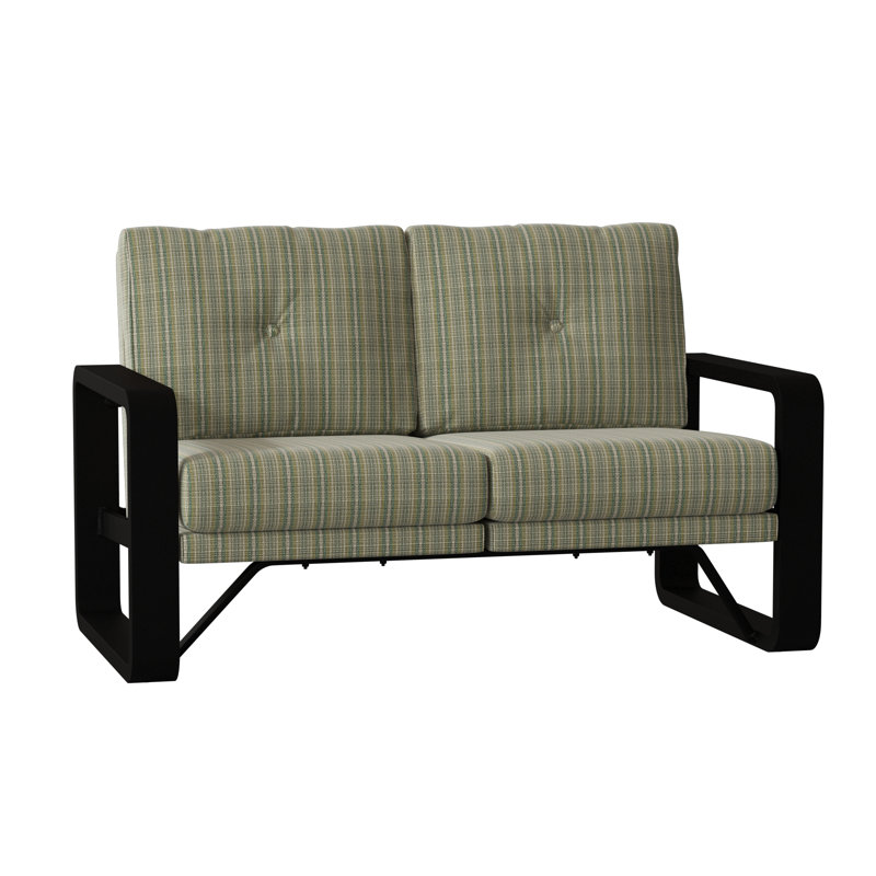 Vale Outdoor 2 - Seat Loveseat, Canvas Bird's Eye Sunbrella® Canvas, Textured Black