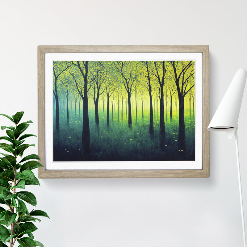 Spring Forest Painted Vol.3 - Framed Print, 34cm H x 46cm W x 2cm D, Oak Framed