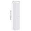 Armoire latérale de salle de bain 12 po, 2 portes à fermeture douce, conception à fixation flottante