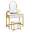 Ensemble coiffeuse avec tabouret et miroir