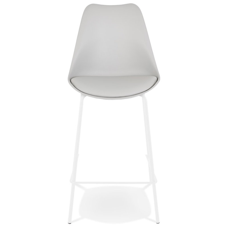 Ridgetop Upholstered Counter Stool, Grey/White