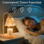 Lampe chauffe-bougie florale avec minuterie - Lampe à bougie électrique à intensité variable, dorée, Cadeaux d'anniversaire pour femme ou maman, Cadeaux de pendaison de crémaillère, Décoration pour nouvelle maison, Chauffe-cire réglable pour bougies en pot