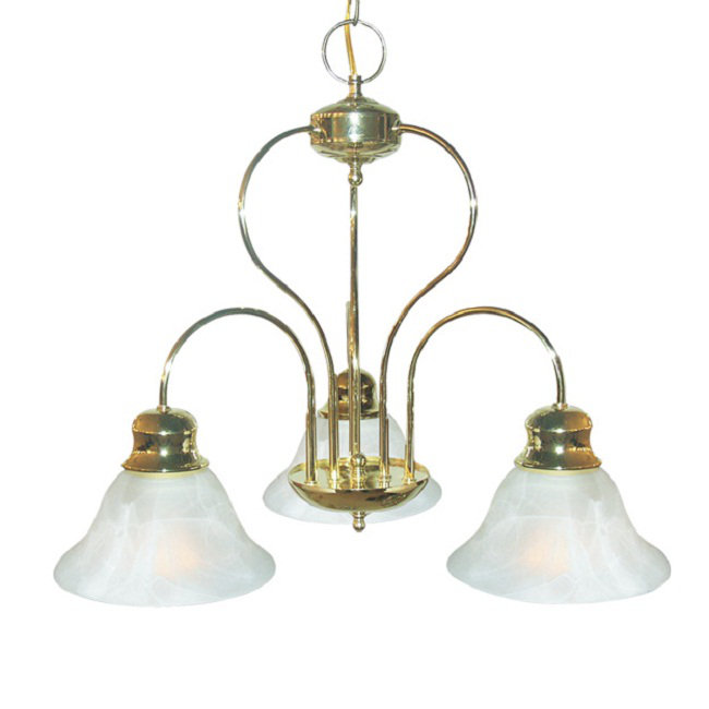 Lustre classique / traditionnel à 3 lumières Ferrao, Laiton poli