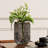 Modern Glass Vase Gray Unique U-Shaped Vase