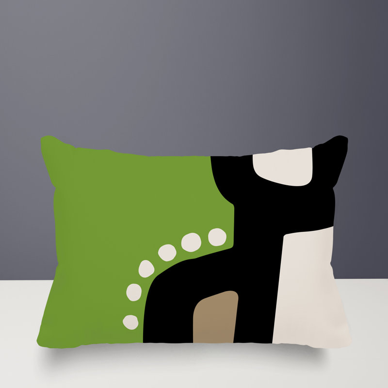 Coussin lombaire réversible intérieur / extérieur Sofi Minimalist, H 18 po x l 25 po, Chartreuse