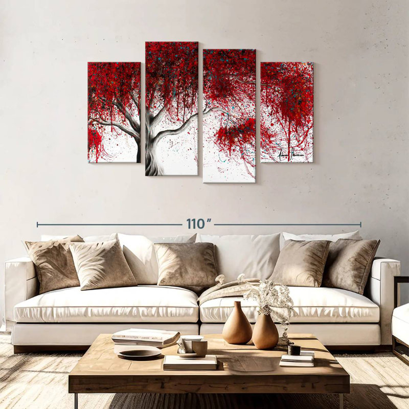 Arbre s'embrassant Harnek Magenta, H 48 po x l 75 po