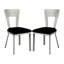 Chaise de salle à manger en métal 2 pièces Contemporary