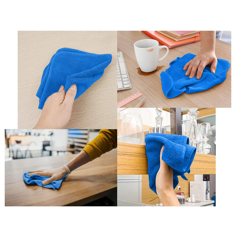 Ensemble de chiffons de nettoyage, Bleu clair