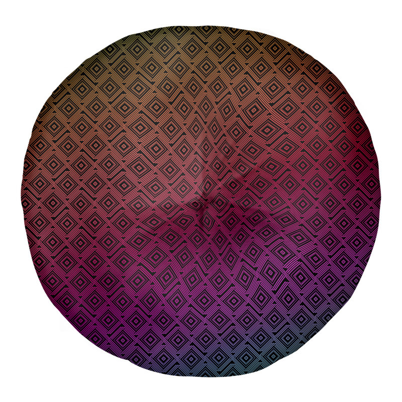 Coussin de sol Katelyn Elizabeth, 26 po x 26 po, Mauve / Rouge