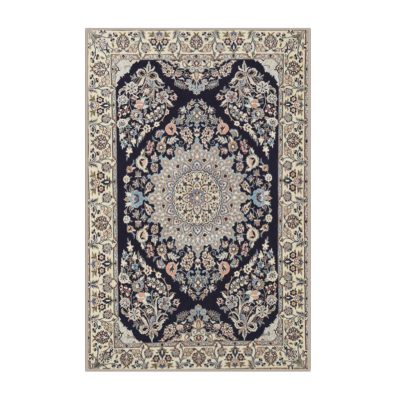 Noir/beige oriental Tapis décoratif déarlo, Rectangle 8 pi x 10 pi