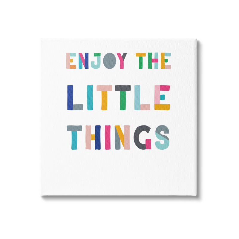«Enjoy The Little cmw-037», art mural personnalisé, H 17 po x l 17 po, Toile tendue, Oui