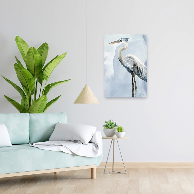 Héron 4 oiseaux, art côtier, H 24 po x l 16 po