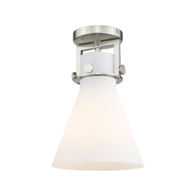 Plafonnier encastré 8 lumières Skokie, Blanc mat, Nickel satiné