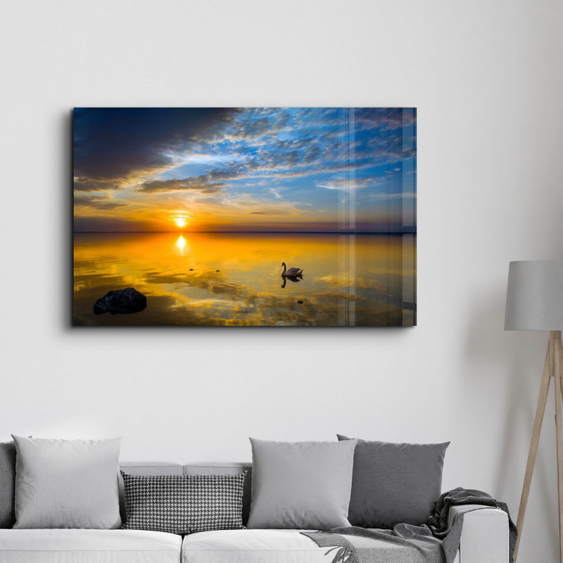 Lekeya Elegant Tempered Glass Wall Art Painting, 13.8 x 21.7 inches | 100% Tempered Glass, Thickness: 0.16 inches | UV Printed for Vibrant Colors | Perfect for Home Decor, Living Room, & Office Spaces