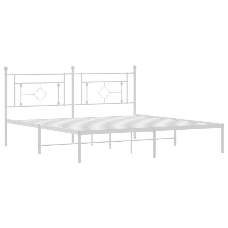 Acari Metal Bed, White, 90 x 200cm